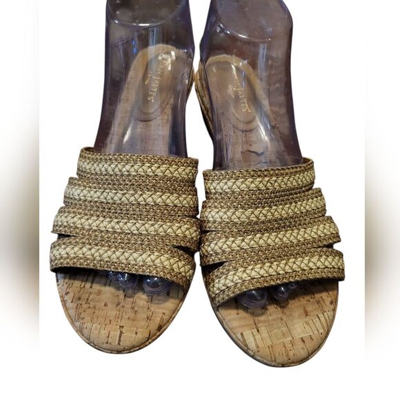Eric Javits New York Woven Wedge Sandals Neutral Beige, Size 9.5 - Picture 6 of 11